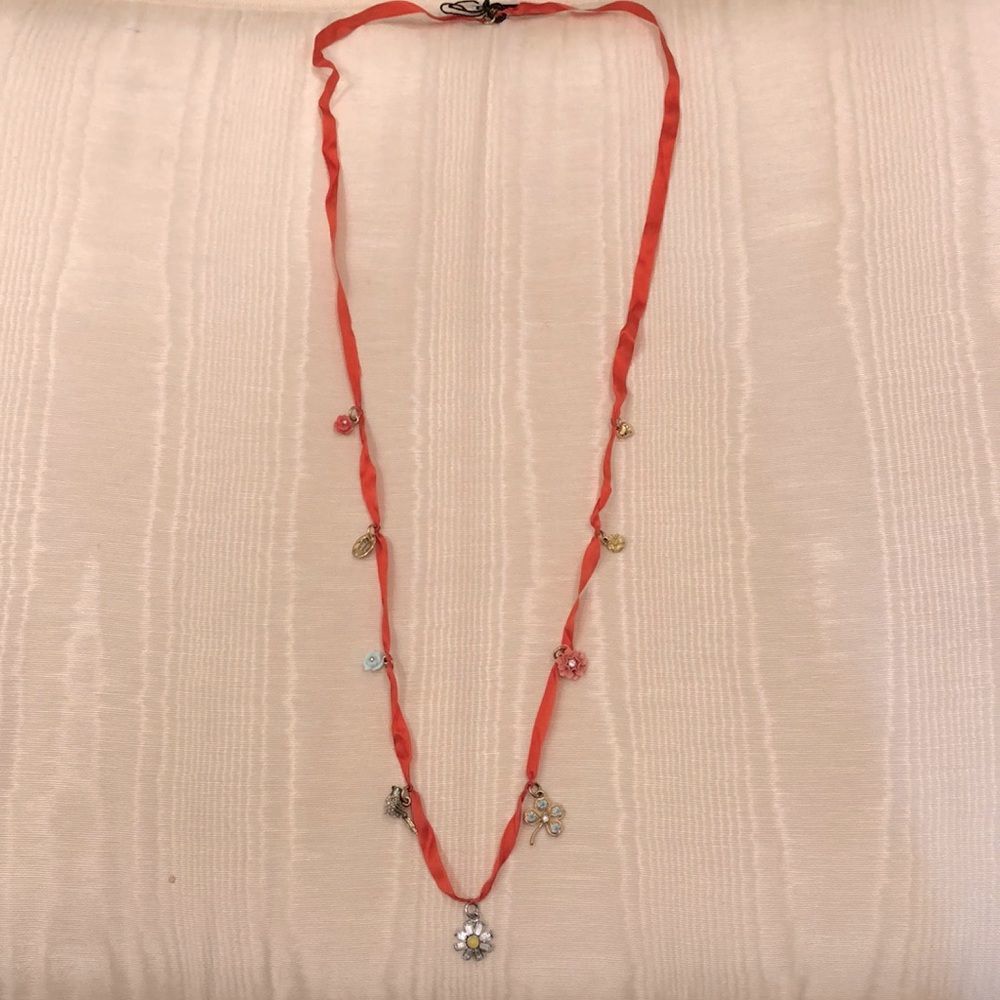 NWT Juicy Couture Ribbon Charm Necklace - Picture 1 of 14